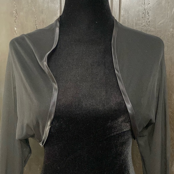 Vintage Mesh cropped longsleeves blk jacket - size Small - Picture 4 of 9
